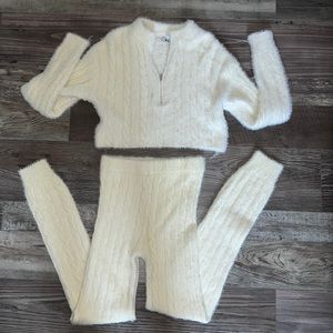 White fluffy set